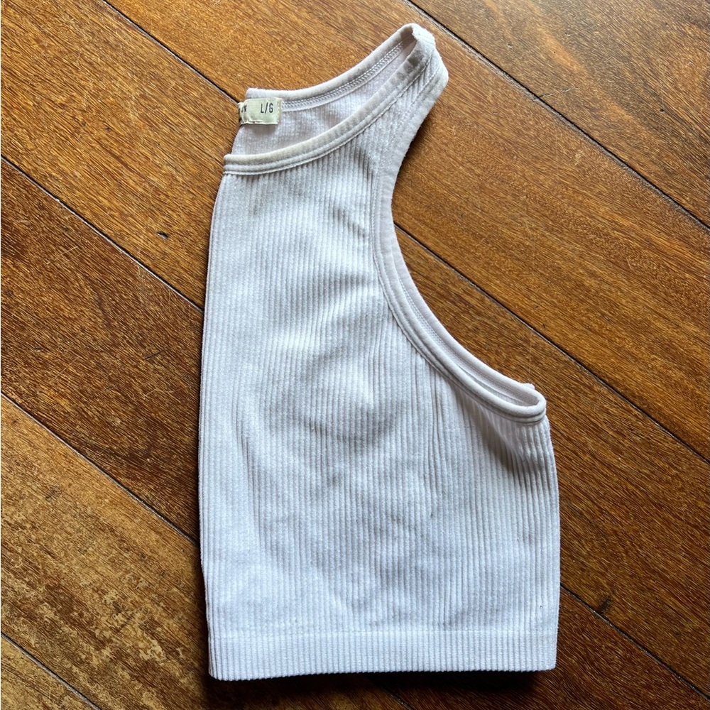 White Cropped Tank